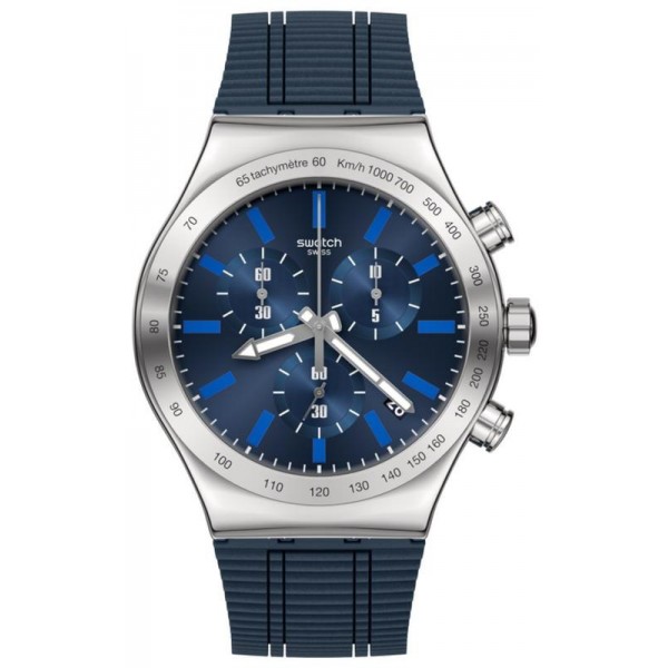 Montre Swatch Homme Irony Chrono Electric Blue YVS478 - Bijoux de Mode